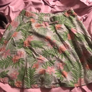 h&m flower printed skirt